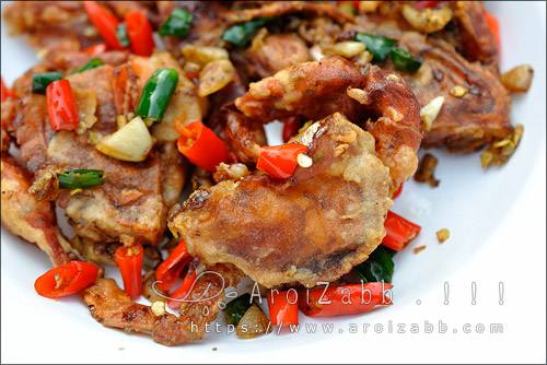 เนื้อปูเน้นๆ ปูนิ่มผัดพริกเกลือ อร่อยๆ