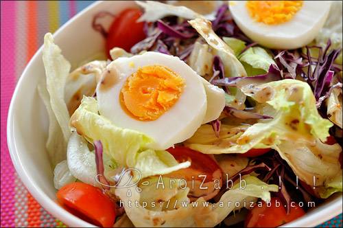 สลัดไข่ต้มน้ำมันงา เมนูอาหารง่ายๆ อร่อยแซบ